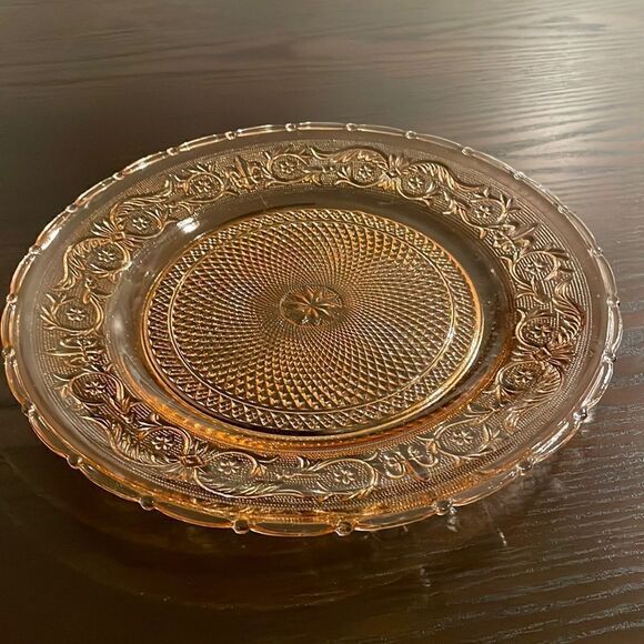 Vintage Pink Depression Era Glass Tray/Platter/Serving Dish/Plate Excellent Used - Picture 1 of 6